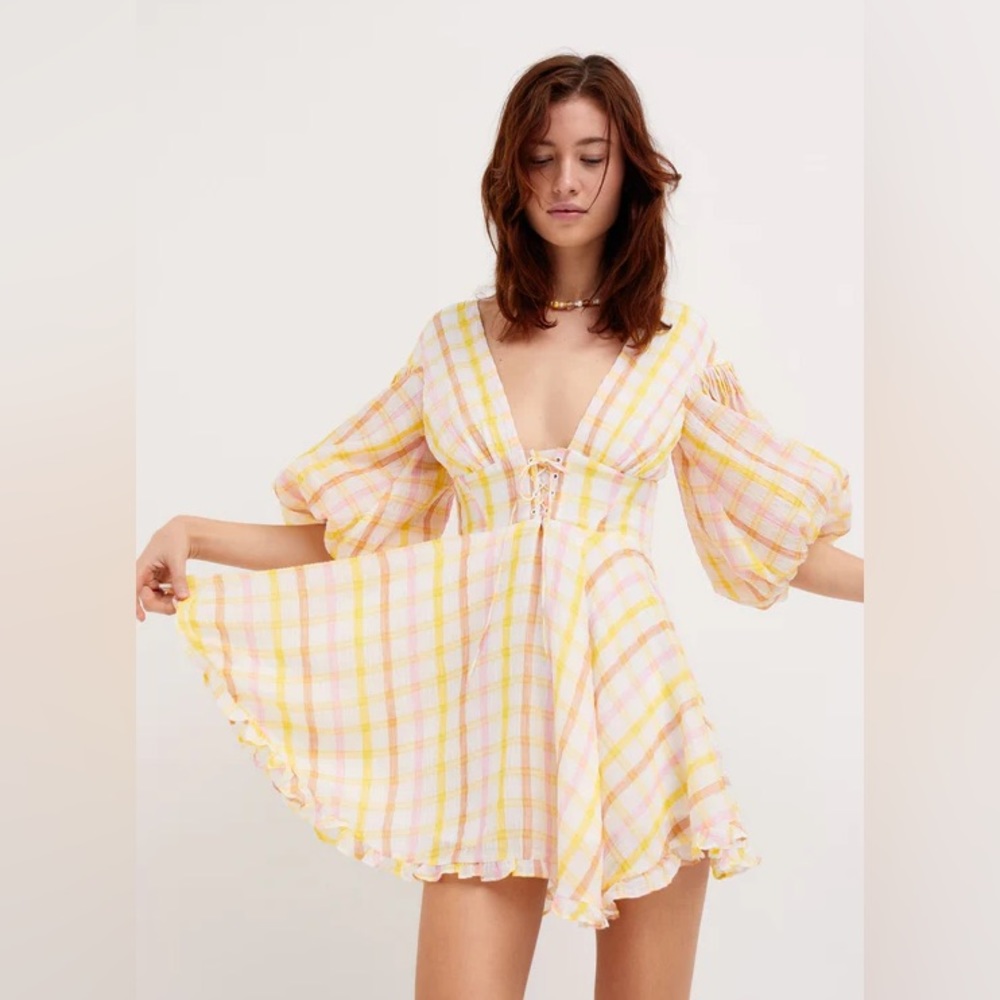 For love and lemons rue puff sleeve mini dress